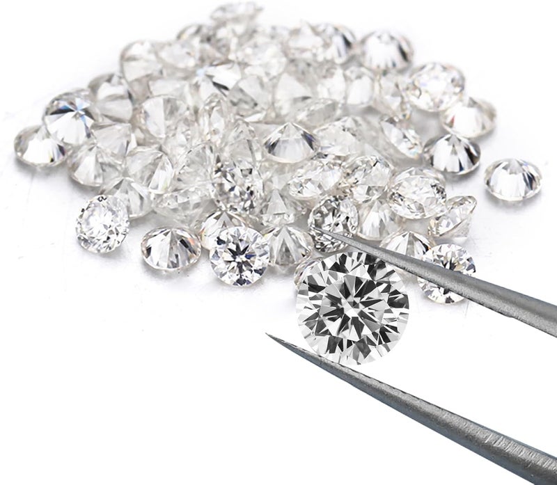 BLAROSE Store 1ct Per Pack Small Size 0.8-3.5mm Tiny Loose Moissanite Gemstone D Colorless VVS1 Excellent Round Cut for Diamond Jewelry Making - Image 1